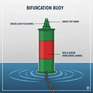 bifurcation buoy green top navigation